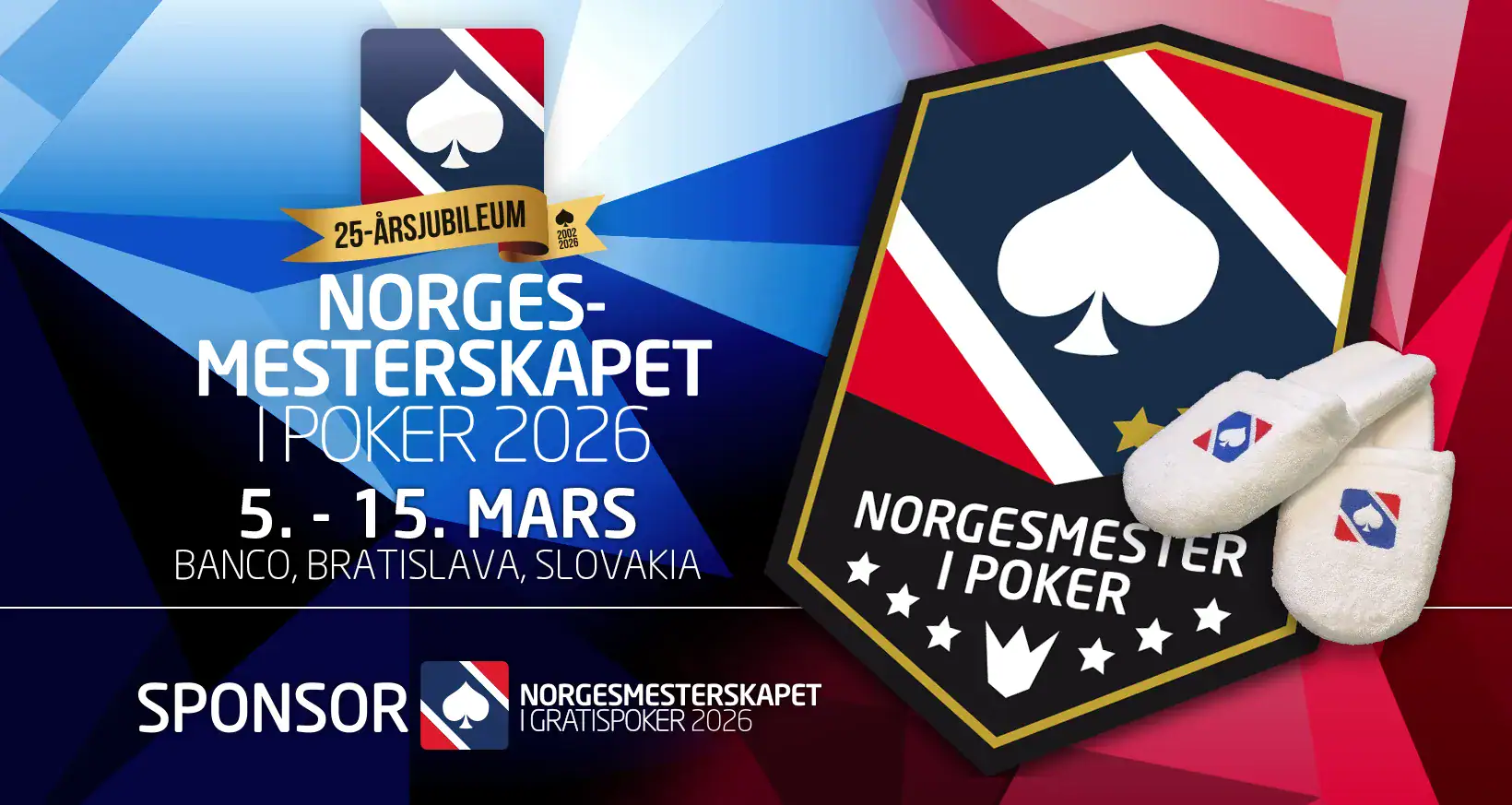 Norgesmesterskapet i poker 2026 er sponsor for Norgesmesterskapet i gratispoker 2026